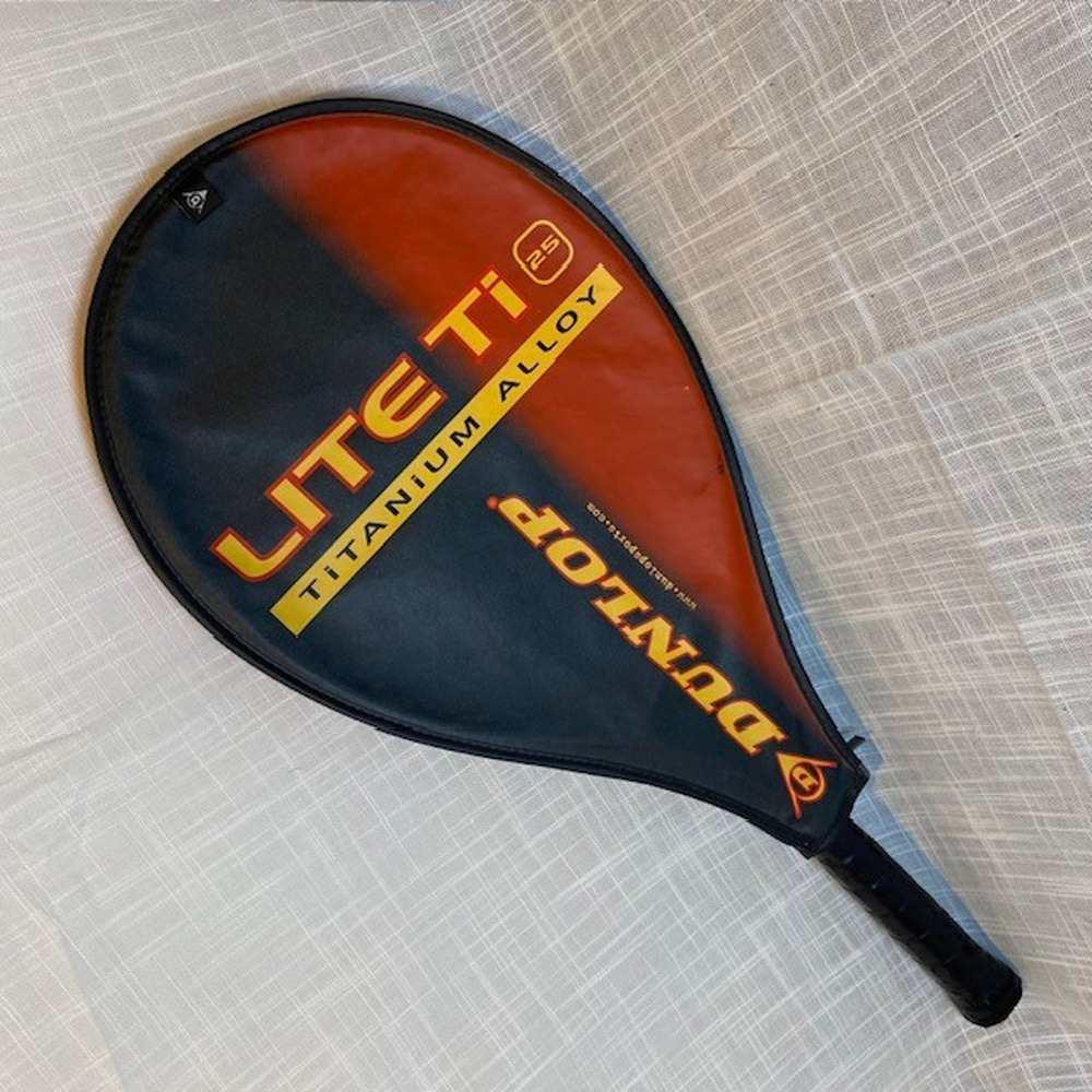 Dunlop Lite Ti 25 Titanium Alloy Tennis Racket and Case Great preowned condition